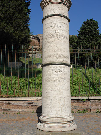 Foto Säule mit Straßennamen - Rom