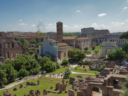 Blick auf das Forum Romanum Foto 