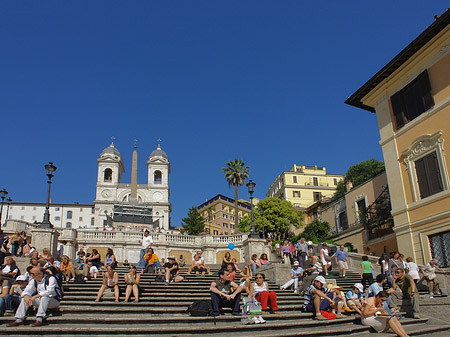 Foto Treppe mit Kirche - Rom